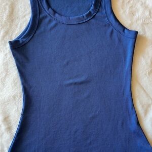 Amazon Blue Ribbed Top
Size L  NWOT